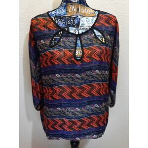 VTG Bobeau Women's Sheer Pullover Top l Size: L